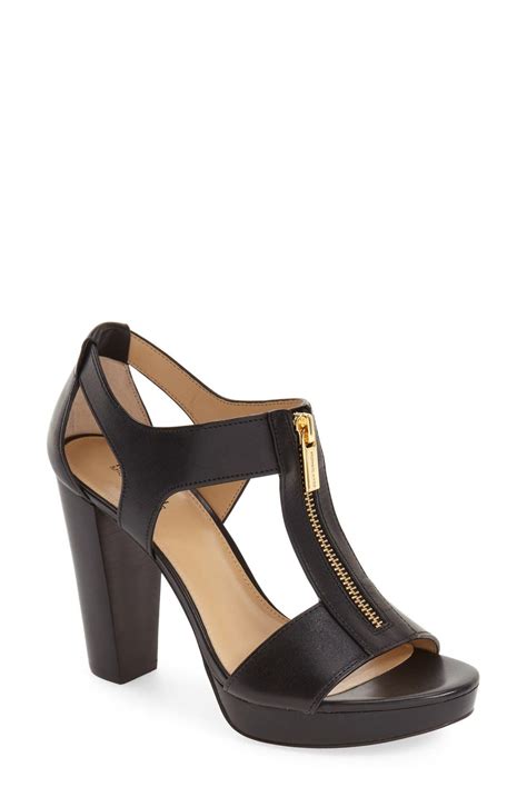 michael michael kors women's berkley zipper platform high heel sandals